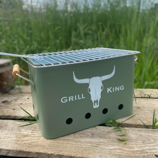 BBQ - PRENOSNÝ GRIL NA DREVENÉ UHLIE