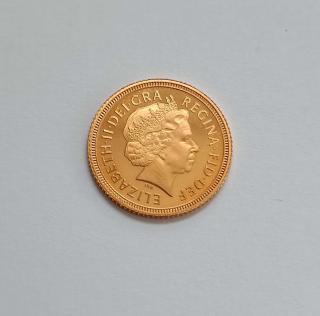 1/2 Sovereign  1998 (Zlatá investičná minca)