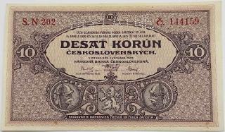 10 Kč 1927 N202 Neplatné