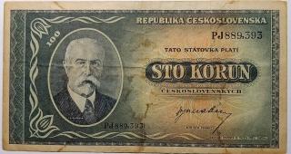 100 Kčs 1945 PJ