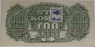 100 korún 1944 OK s kolkom -  TÁTO