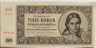 1000 Kčs 1945 27A