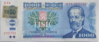 1000 Kčs 1985 C74 ČR kolok lepený