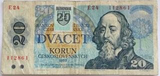 20 kčs 1988 E24 SR kolok