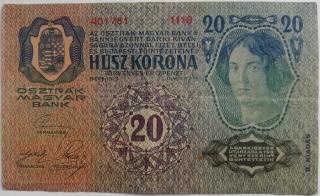 20 Kronen 1913 pretlač DO (20 korona )