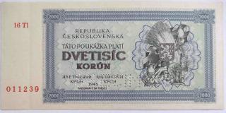 2000 korún 1945 16Tl