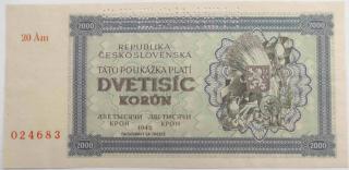 2000 korún 1945 20Ám