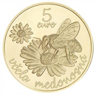 5 EURO 2021 BK Včela (5 € Fauna a flóra na Slovensku –  včela medonosná)