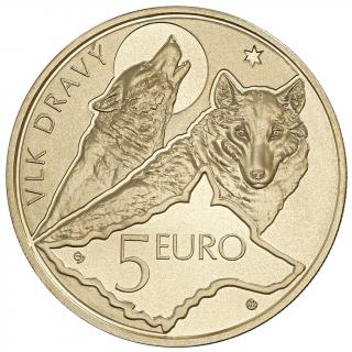 5 EURO 2021 BK Vlk (5 € Fauna a flóra na Slovensku –  vlk dravý)