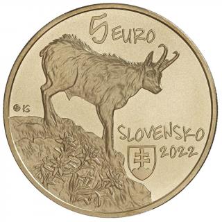 5 EURO 2022 BK Kamzík (5 € Fauna a flóra na Slovensku – kamzík vrchovský tatranský)