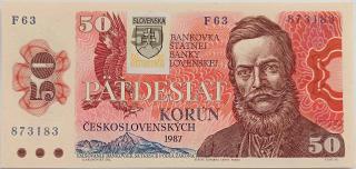 50 Kčs 1987 F63 SR kolok