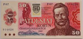 50 Kčs 1987 F67 SR kolok