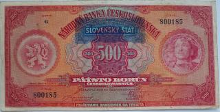 500 Kč 1929 pretlač 1939 D