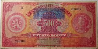 500 Kč 1929 pretlač 1939 G