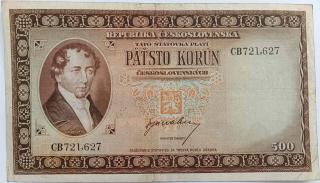 500 kčs 1945 CA