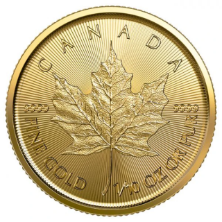 Maple Leaf  1/10  Ounce Gold  2022 (1/10 unce investičné zlato )