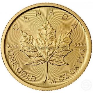 Maple Leaf  1/4  Ounce Gold  2022 (1/4 unce investičné zlato )