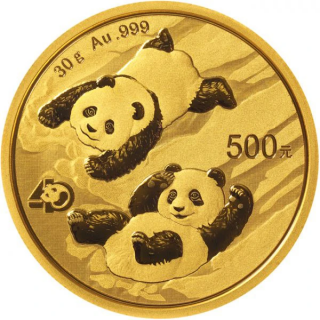 Panda 30g Gold 2022 (Strieborná zlata minca )