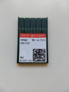 Groz-Beckert ihly DBxK5 RG/70 (Ihla so špičkou RG, vhodná pre všetky typy stehov, hlavne retiazkové.)