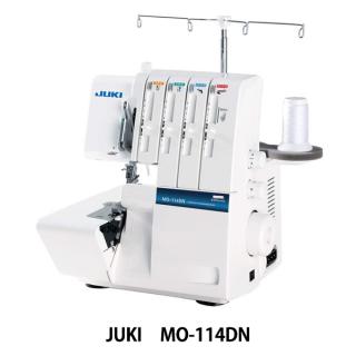 JUKI MO - 114DN (Overlock JUKI MO 114 D je kvalitný 2, 3 a 4-nitný overlock do domácnosti s automatickým lemovaním a nastaviteľnou šírkou orezu.)