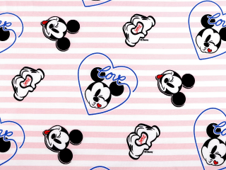 Minnie Mouse - bavlnený licenčný úplet (Bavlnený licenčný úplet )
