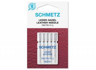 Schmetz ihly na kožu 90 (Šijacie ihly určené pre šijacie stroje Lada, Veronica, Brother, Janome, Singer atď.)