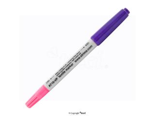 Sublimačná ceruzka ružová + fialová (Fixka na prekreslovanie na textíliach. Perfektná na dočasné značenie. Píše na papier, látky, drevo, plast. Ružová zmizne do 24 hodín a fialová do 48 hodín. Zmiznutie ale závisí na teplote, vlhkosti, cirkulácií vzduchu.
