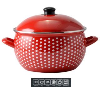 Smaltovaný kastról WP Red 16cm 2l