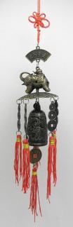 Zvonček čínsky so slonom, zvonkohra, dekorácia vstupných dverí, balkón