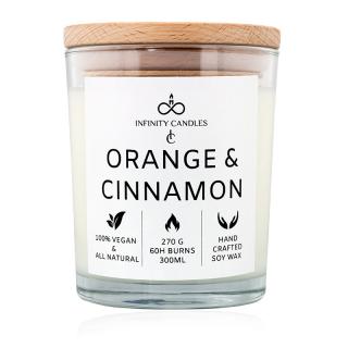 Infinity candles Vonná sviečka - Pomaranč a Škorica 300 ml VSV003