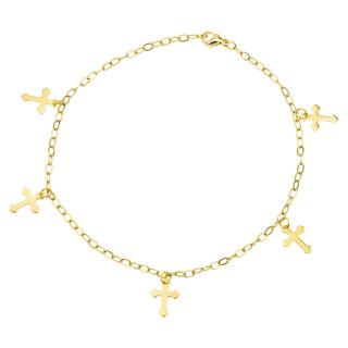 Lindas Jewelry Náramok na nohu Ghotic Cross chirurgická oceľ INR157