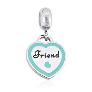 Lindas Jewelry Prívesok na náramok BFF Friend chirurgická oceľ IP088