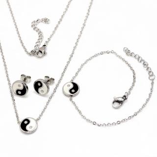 Lindas Jewelry Sada šperkov Yin Yang chirurgická oceľ IS053