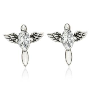 Sams Artisans Náušnice Angel Wings chirurgická ocel INM035