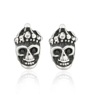 Sams Artisans Náušnice King Ghost Skull chirurgická oceľ INM047