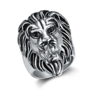 Sams Artisans Prsteň Lion Head chirurgická oceľ IPRM022 Veľkosť: 62