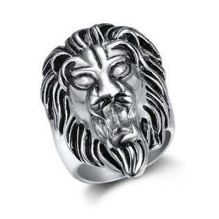 Sams Artisans Prsteň Steel Lion chirurgická oceľ IPRM023 Veľkosť: 69