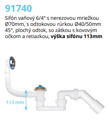 Sifón vaňový 91740