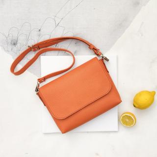 Kožená kabelka Amber (oranžová) (kolekcia Amber)