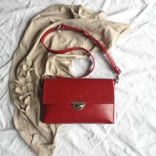 Kožená kabelka MaxiMe (červená) (kolekcia Mini Midi Maxi)