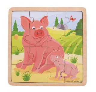 Bigjigs puzzle Prasátko se selátkem