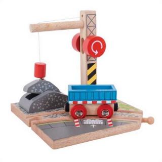 Bigjigs Rail Žeriav so štrkom