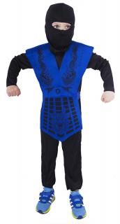 Detský kostým modrý Ninja (S)