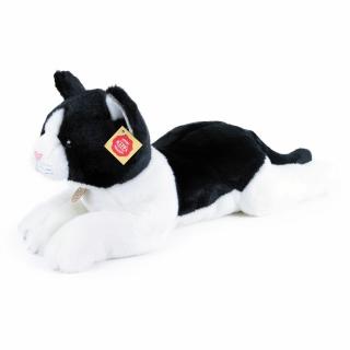 ležiaca mačka čiernobiela Rappa 35 cm