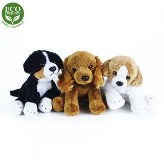 Plyšové psy sediace 14 cm, ECO- Friendly