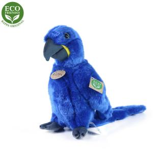 Plyšový papagáj Ara Hyacintová stojaca, 23 cm, ECO - Friendly