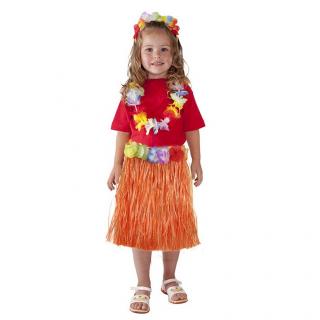 Rappa sukňa Hawaii 45 cm oranžová
