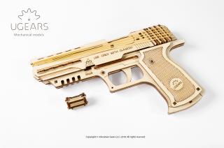 Ugears 3D puzzle Pištoľ Wolf-01 62 ks