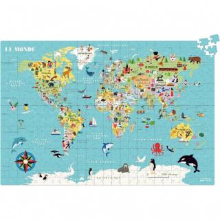 Vilac Dřevěné mapa světa 500 dielov