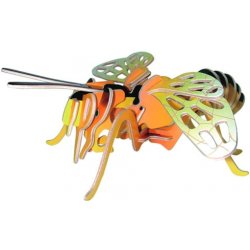 Woodcraft Drevené 3D puzzle malá včela farebná